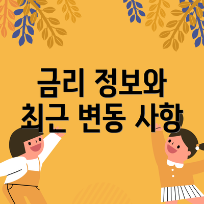 금리 정보와 최근 변동 사항