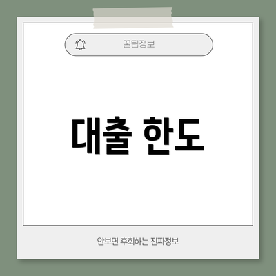 대출 한도