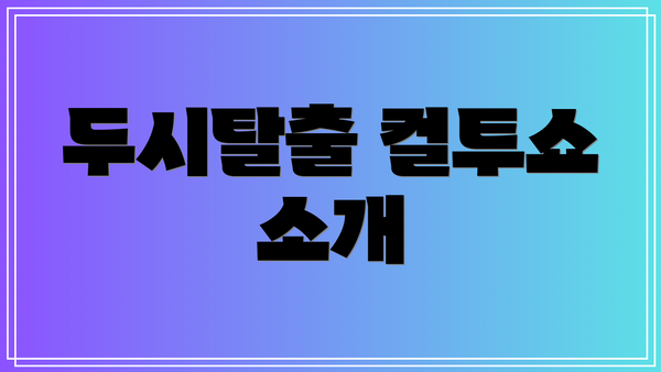 두시탈출 컬투쇼 소개