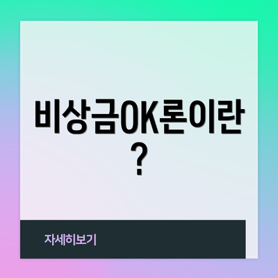비상금OK론이란?