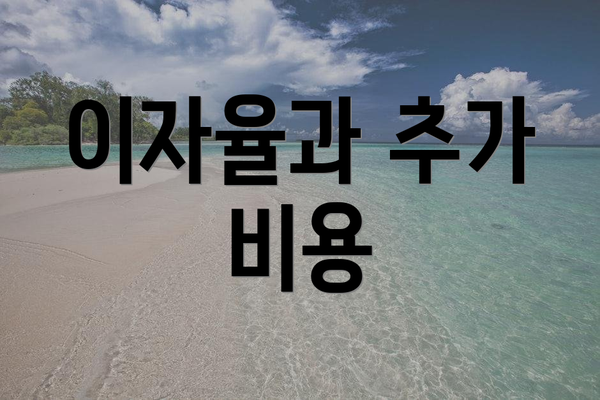 이자율과 추가 비용