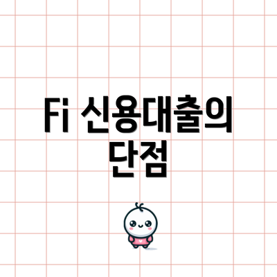Fi 신용대출의 단점