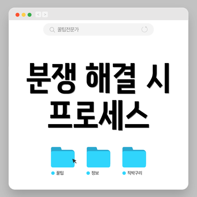 분쟁 해결 시 프로세스