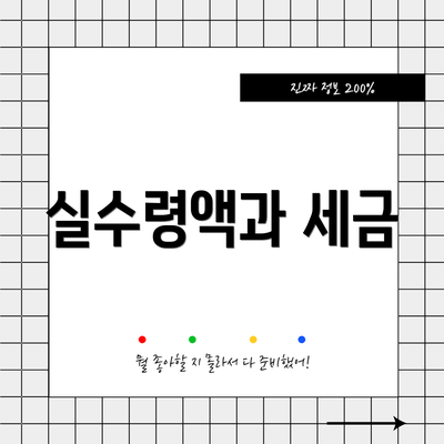 실수령액과 세금