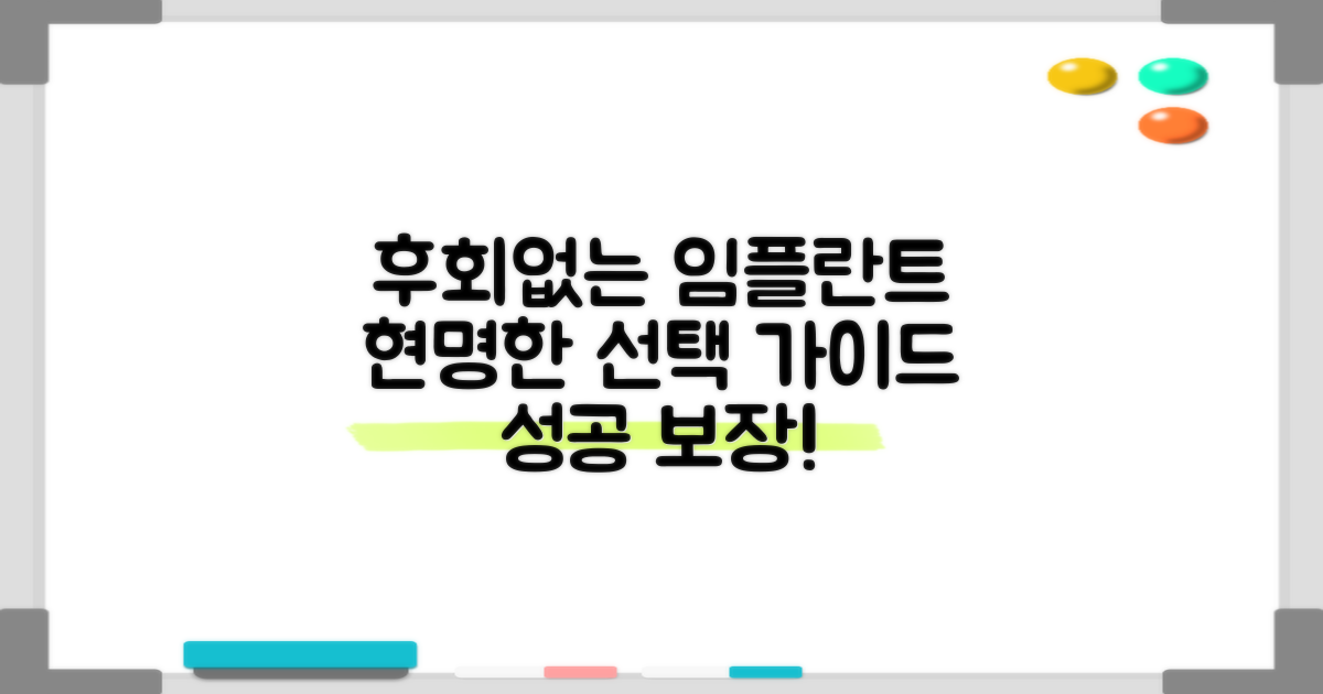 후회 없는 임플란트, 현명한 선택 가이드!