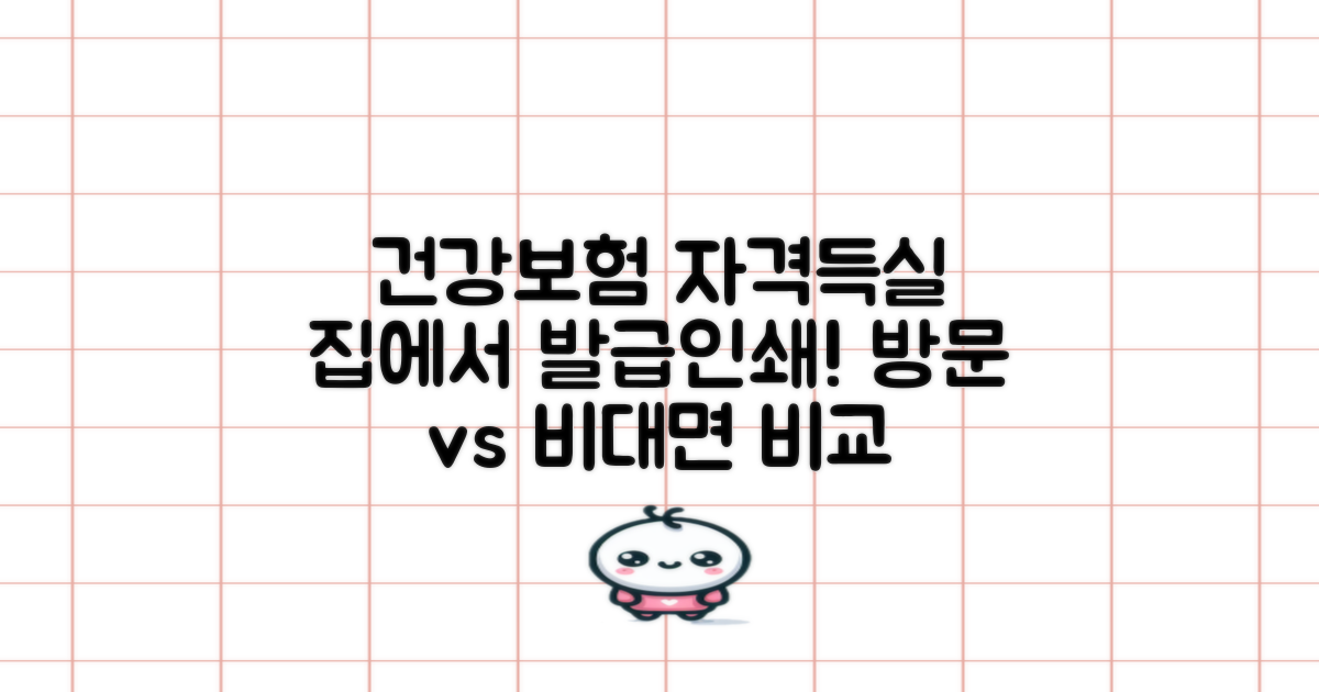 집에서 건강보험 자격득실 확인서 발급 및 인쇄하는 방법은? 방문 vs 비대면 비교