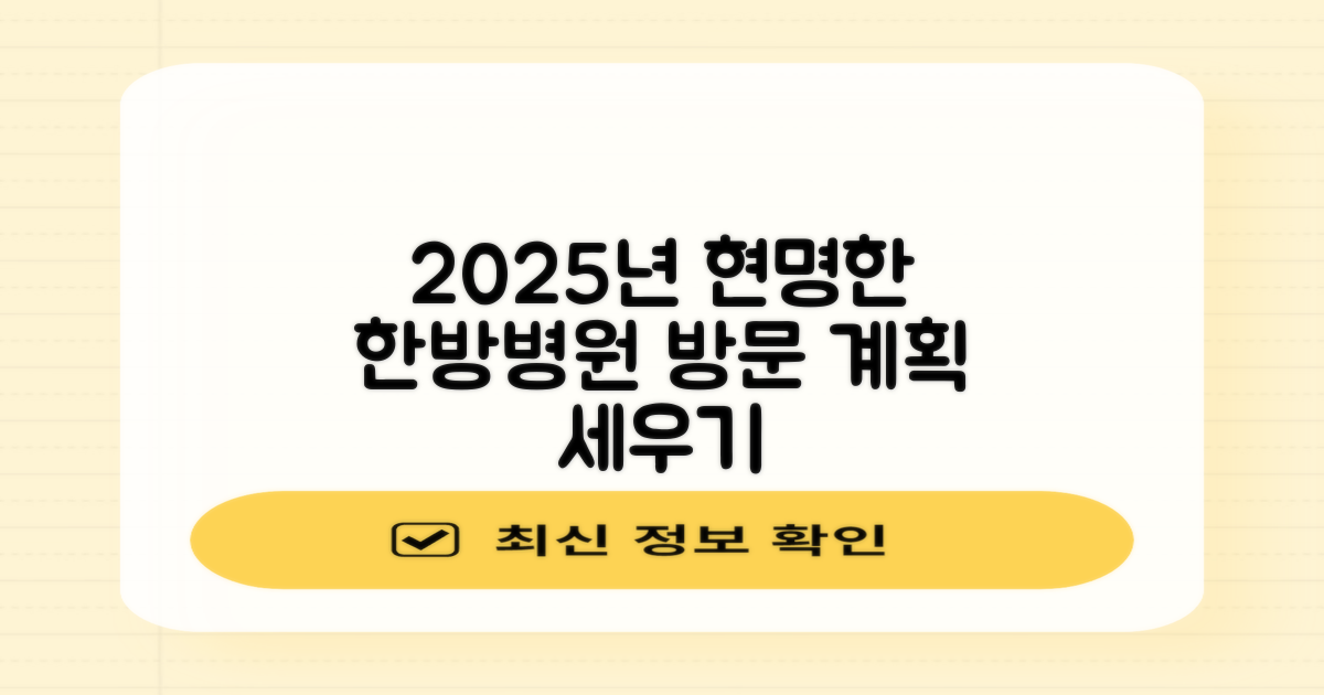 2025년, 현명한 한방병원 방문 계획 세우기