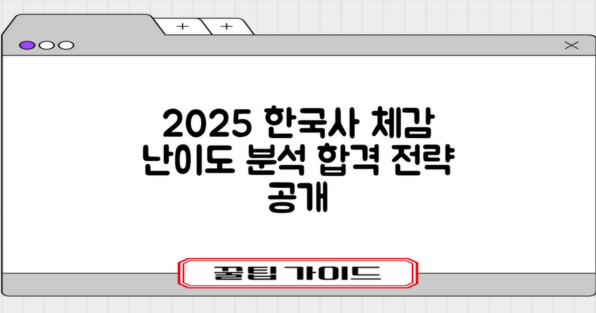 2025년 한국사 능력 검정시험: 체감 난이도 분석과 합격 전략