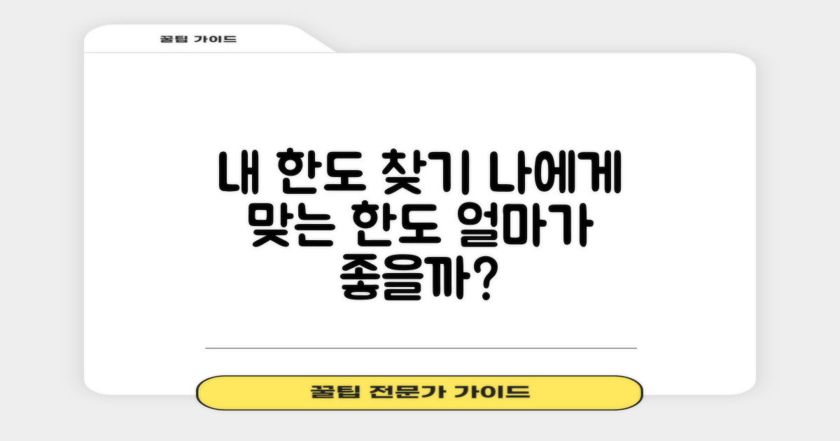 나에게 맞는 한도는 얼마일까?