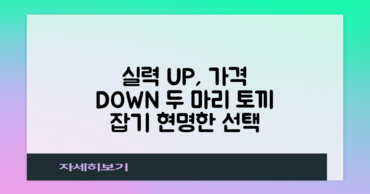 실력과 가격, 두 마리 토끼 잡기