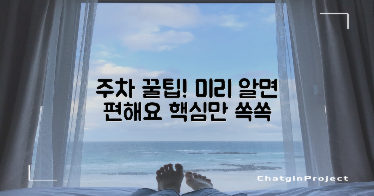 주차, 미리 알고 가면 편할까요?