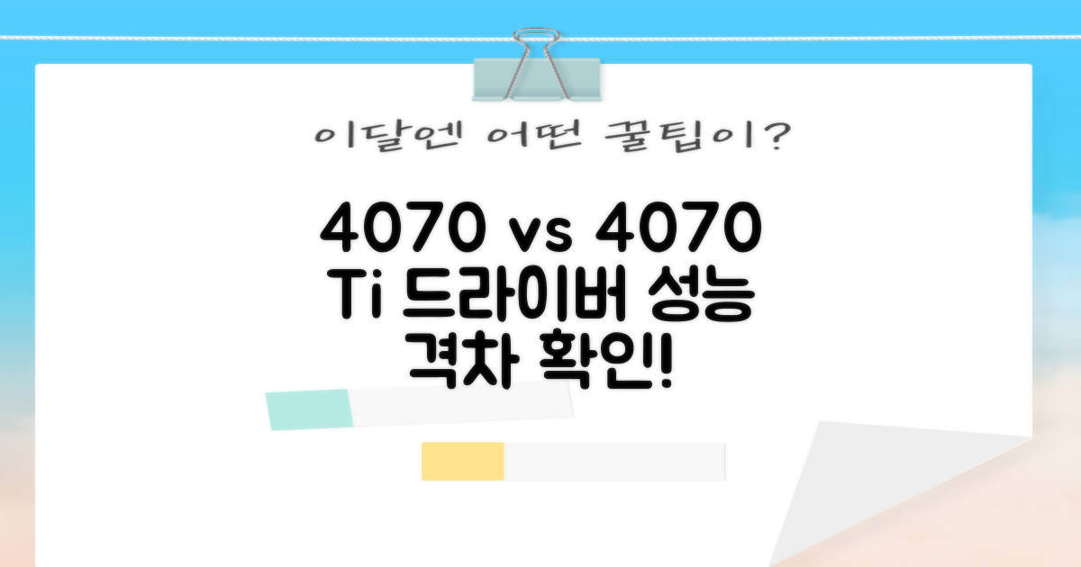 4070 vs 4070 Ti, 드라이버 비교
