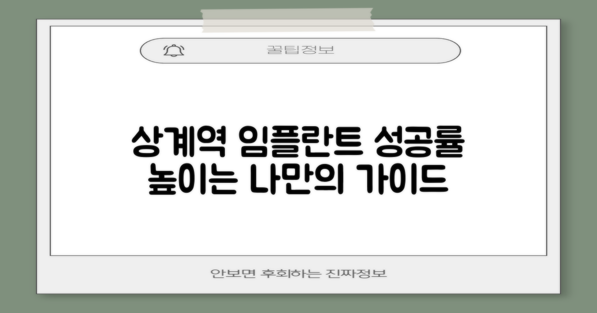 상계역 임플란트 치과, 실패 없이 선택하는 나만의 가이드