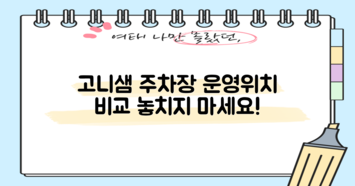 고니샘 공영주차장: 운영시간 및 위치 정보 비교 분석