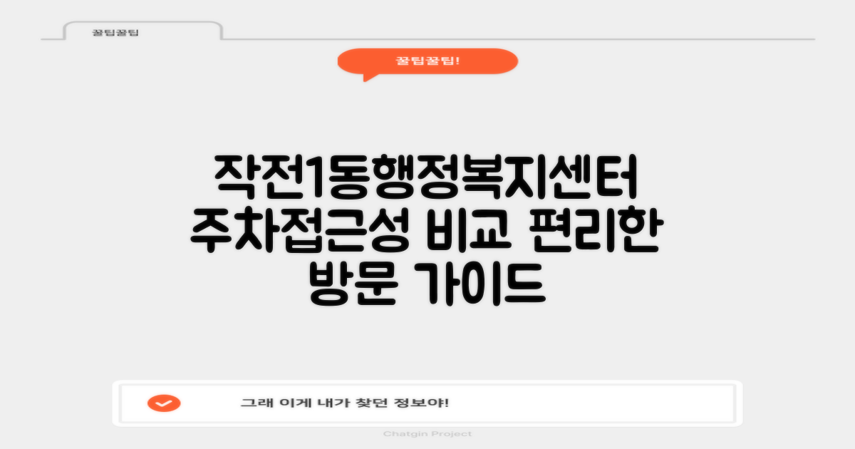 작전1동행정복지센터: 편리한 방문을 위한 주차 및 접근성 비교