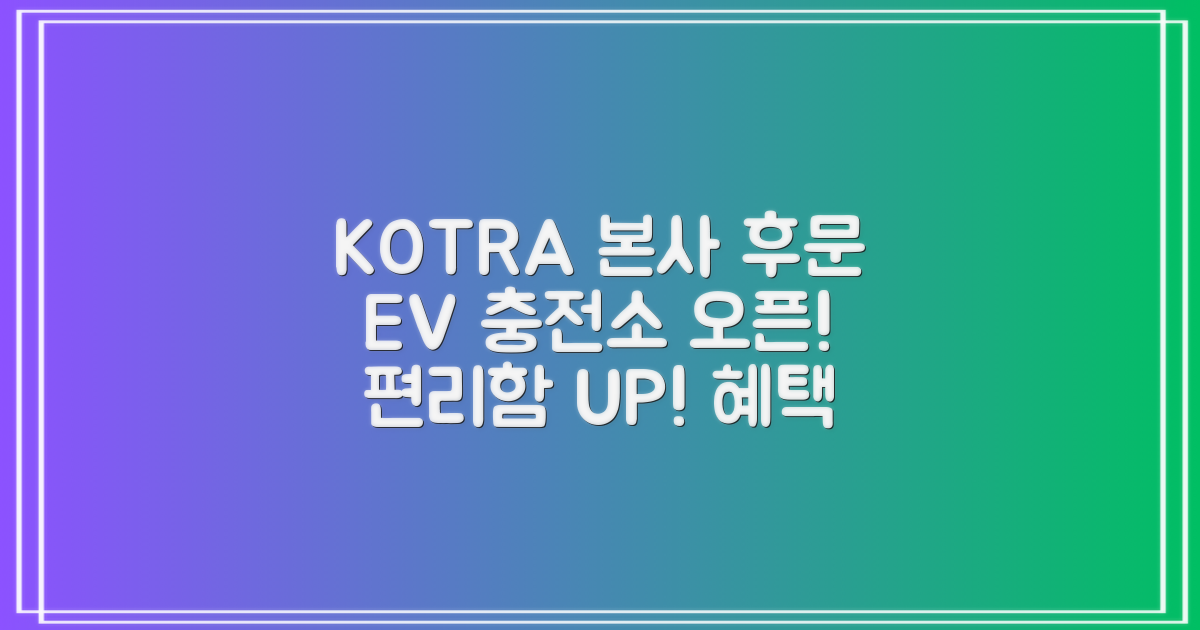 대한무역투자진흥공사 본사 후문 전기차 충전소: 편리함과 혜택을 더하다