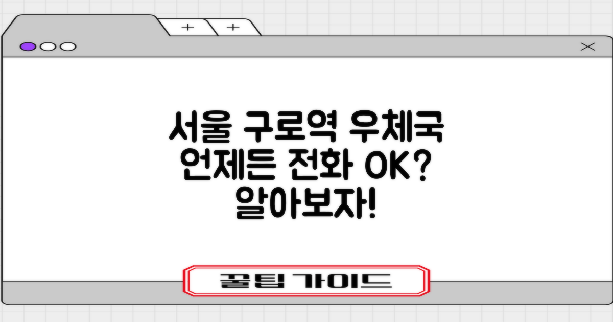 서울구로역전우편취급국 전화 문의, 언제든 괜찮을까?