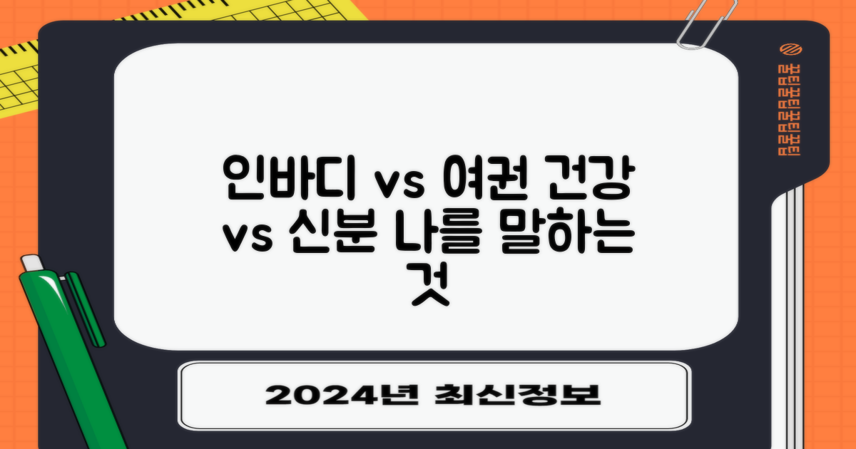 인바디/여권: 건강 vs 신분