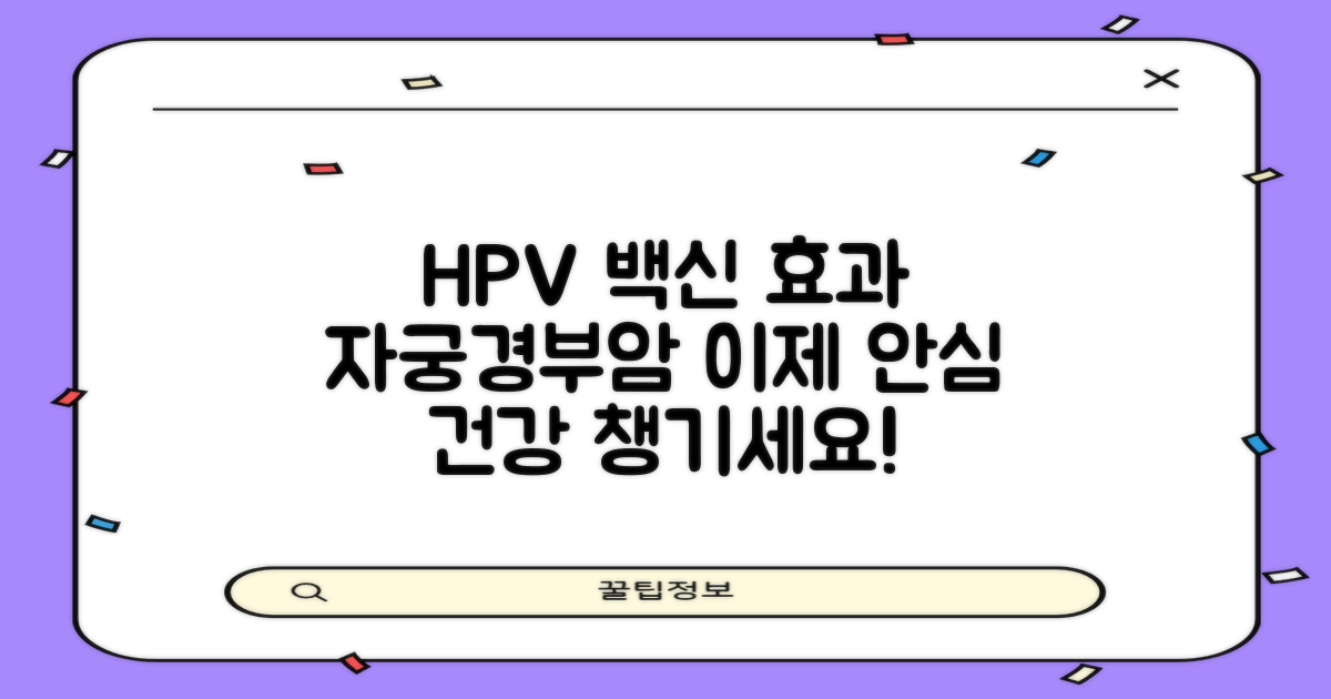 자궁경부암: HPV 백신 효과, 이제 안심하세요!