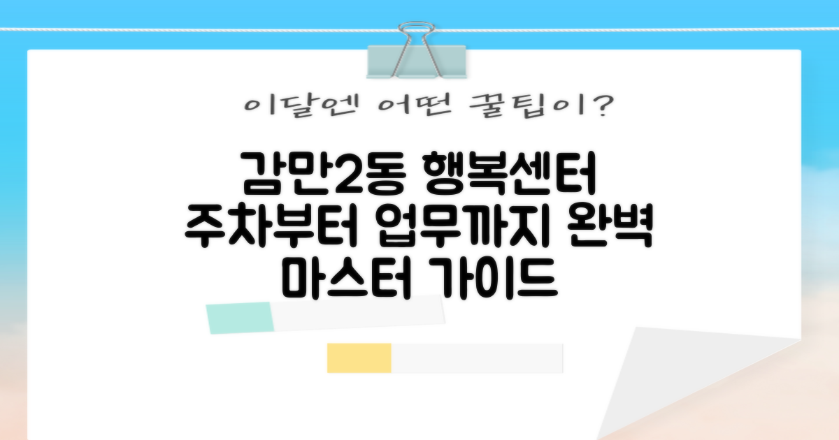 감만2동행정복지센터 이용, 주차부터 업무까지 완벽 가이드