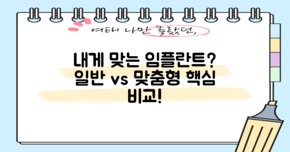 일반 vs 맞춤형 임플란트 치료, 내게 맞는 선택은?
