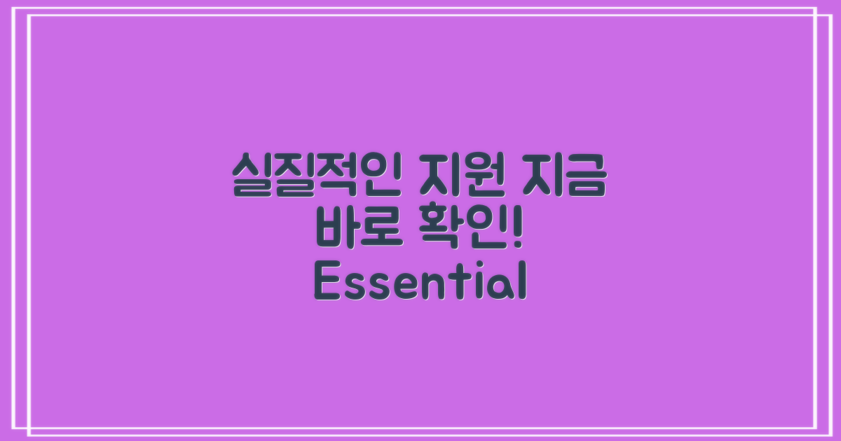 실질적인 지원 항목 안내