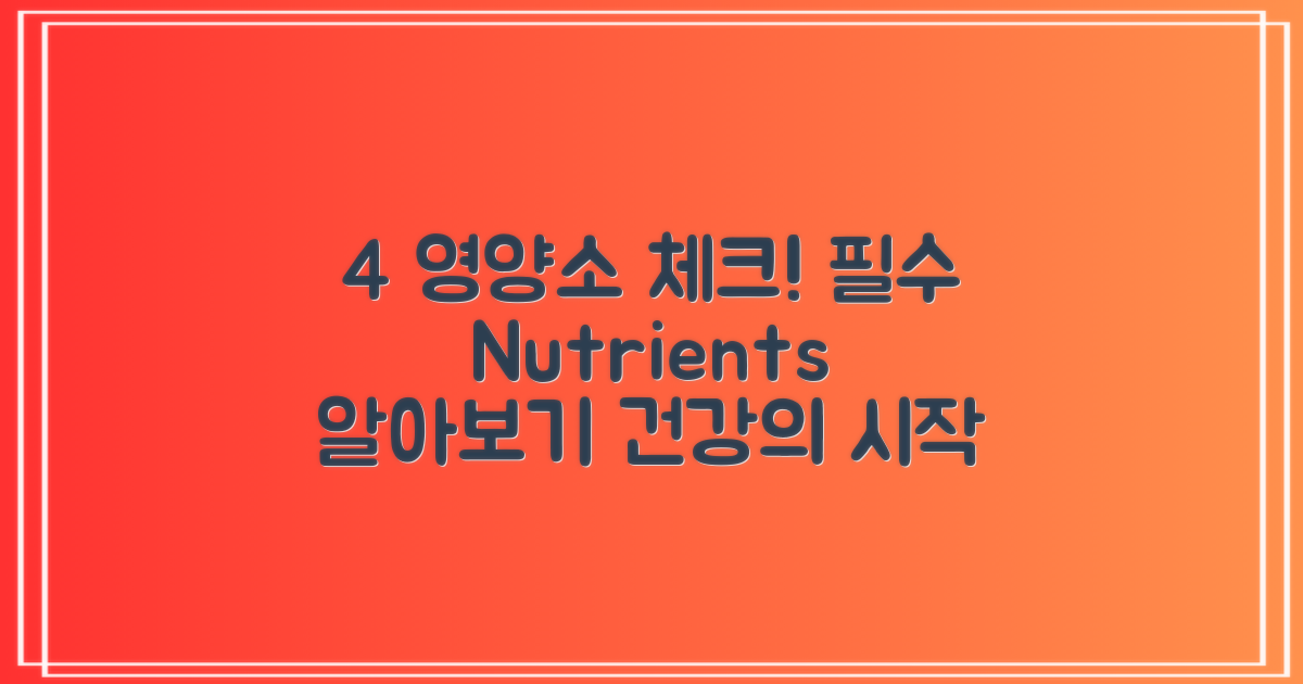 4가지 주요 영양소