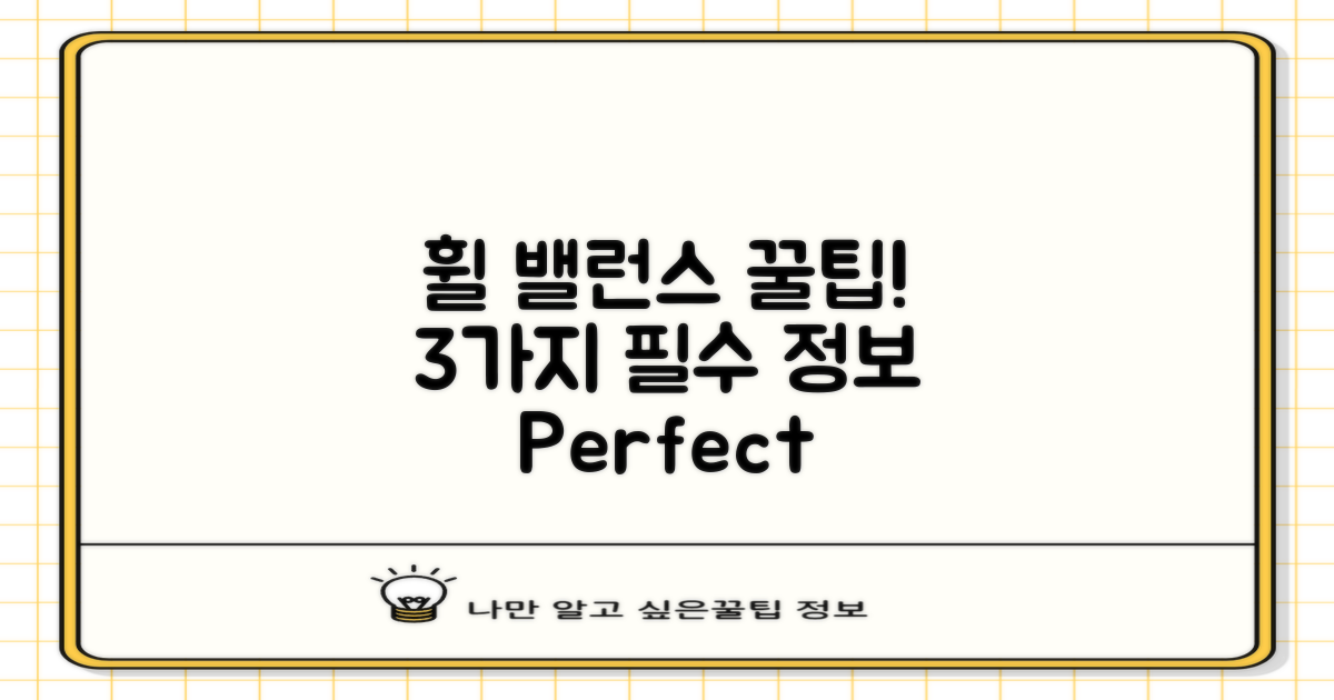 3가지 휠 밸런스 정보