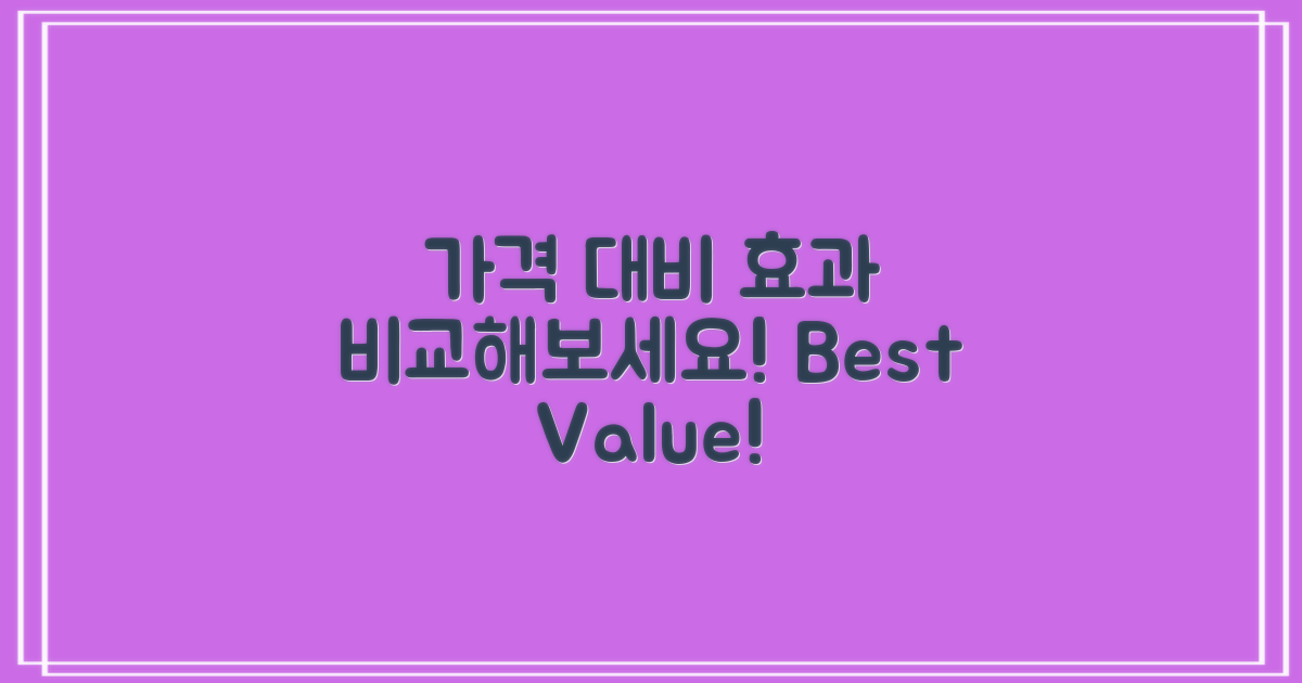 가격 대비 효과 비교