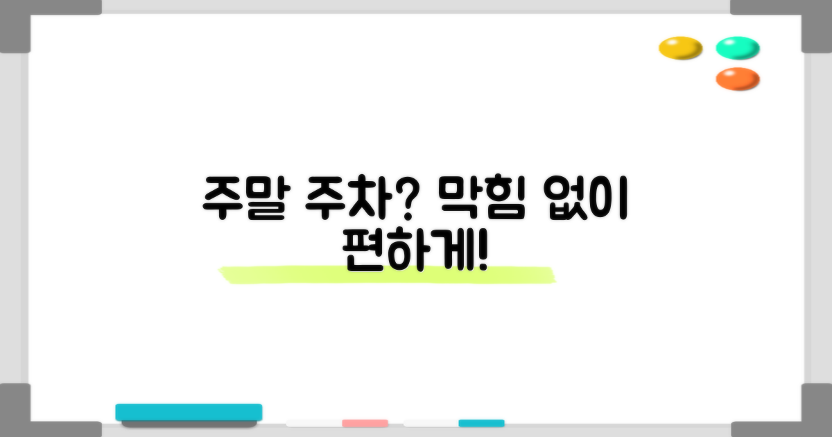 주말 주차, 막힘없이 편하게?