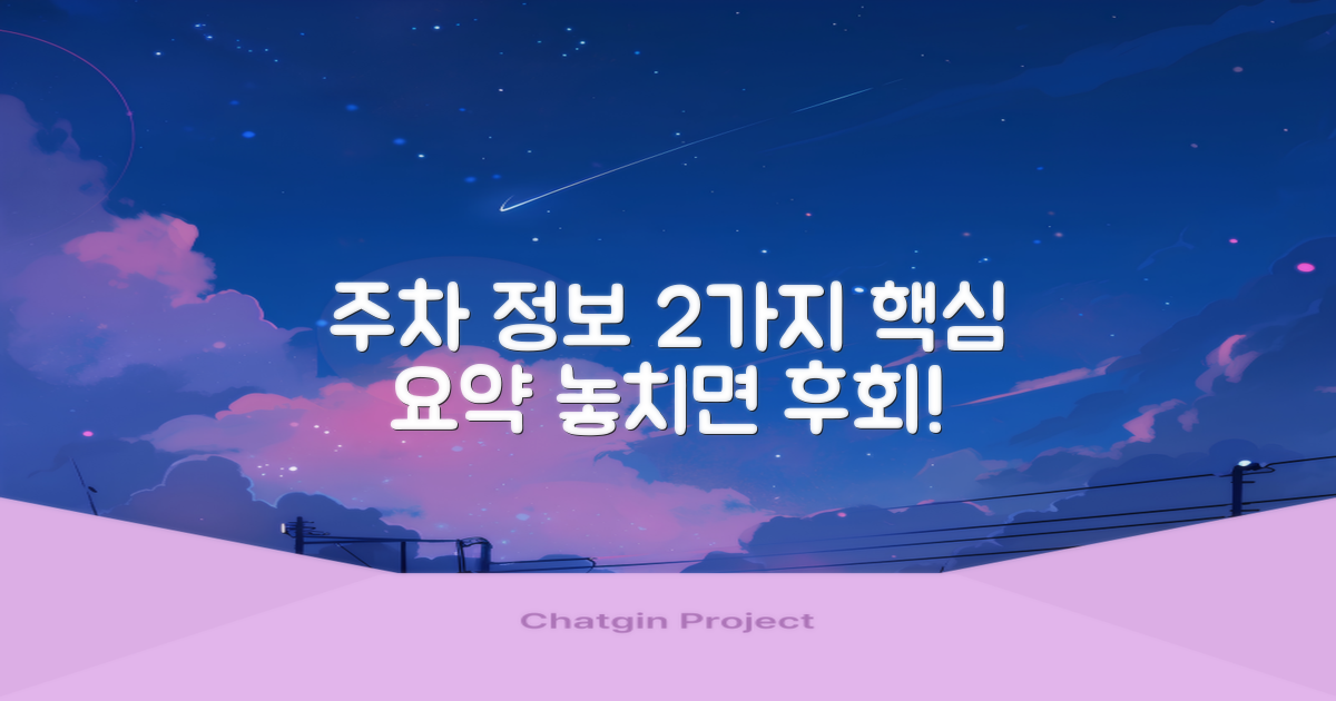 2가지 주차 정보 요약