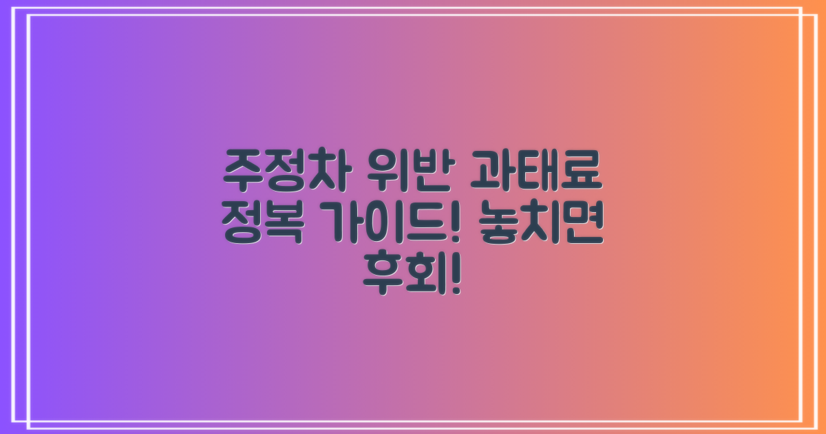 주정차 위반 과태료 처리