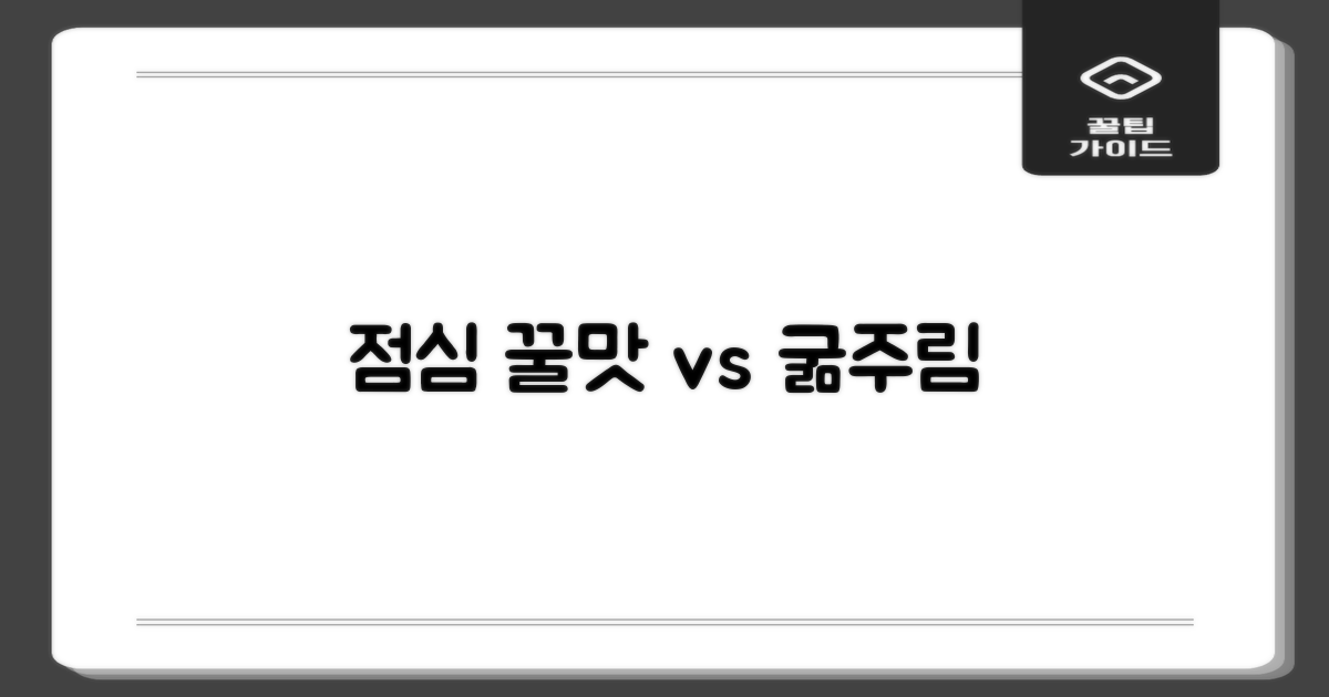 점심: 굶주림 vs 꿀맛