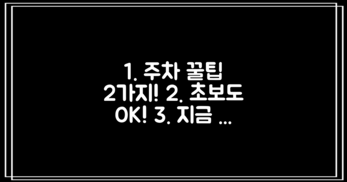 2가지 주차 팁