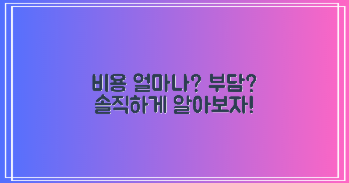 비용 부담, 얼마나 될까?