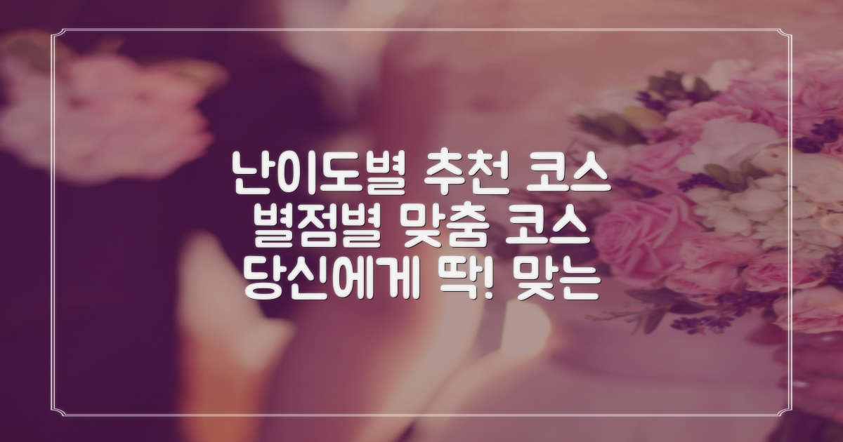 난이도별 추천 코스