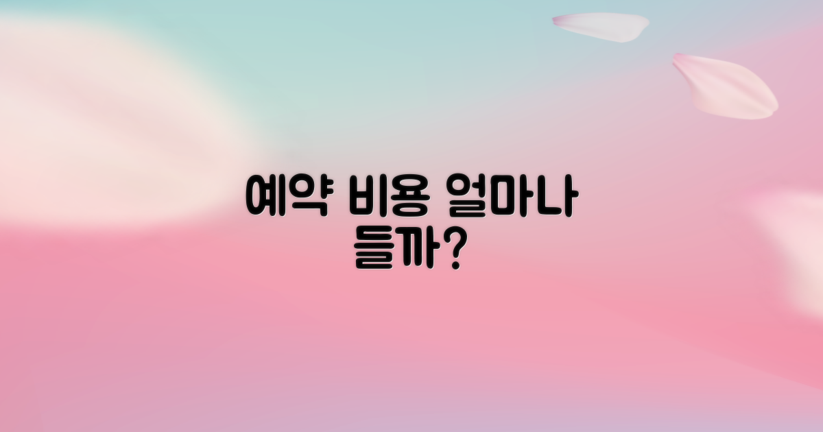 예약은 어떻게, 얼마나 들까?