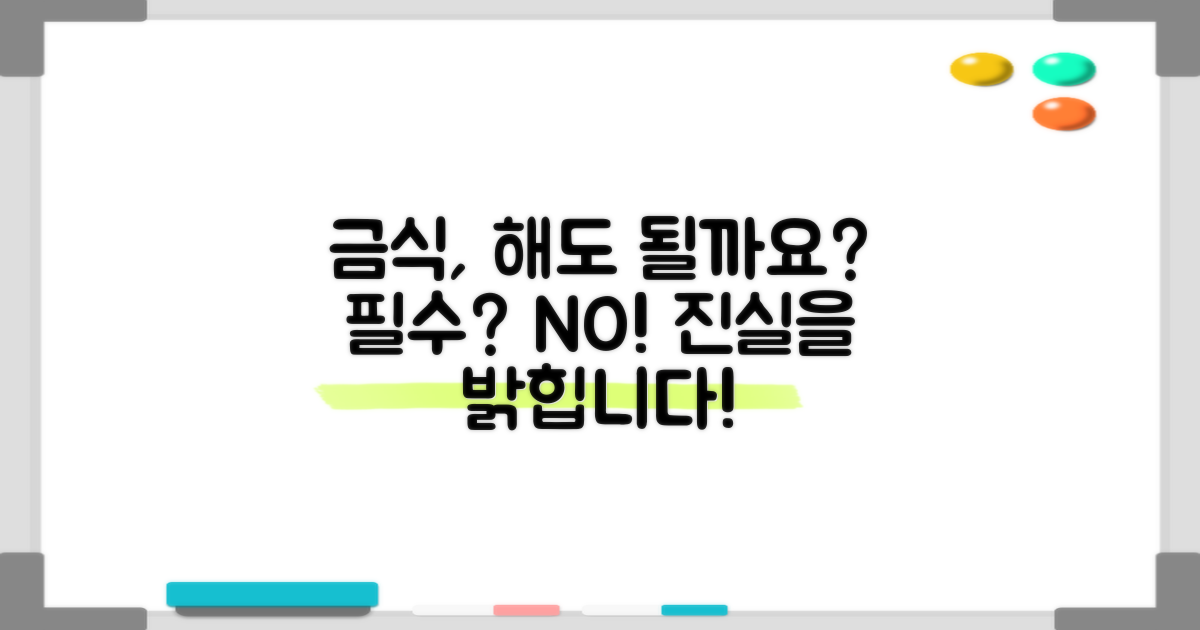 금식, 정말 필수인가요?