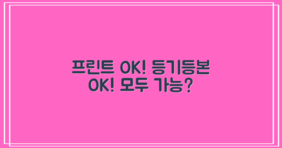 프린트, 등기, 등본… 뭐든 가능한가요?