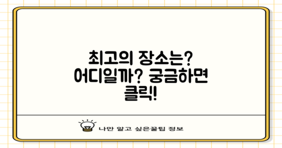 어떤 곳이 최고일까?